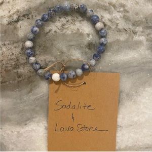Sodalite & Lavastone Bracelet